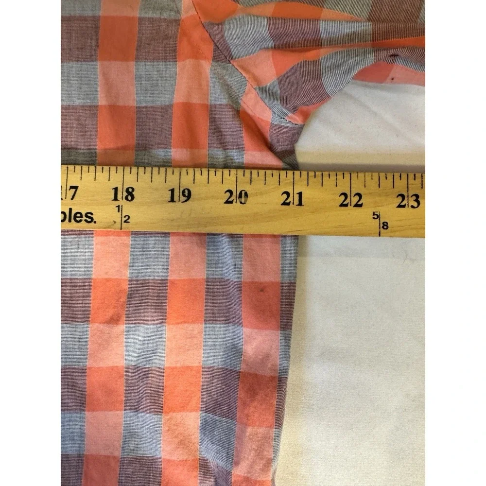 Old Navy Mens Red/Blu Long Sleeve Slim Fit Cotton Career Dress Button Up Shirt M
